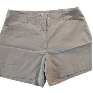 Nike Women's Golf Shorts Dri-Fit Khaki Tan Stretch Size 14 Pockets Athletic